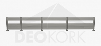 Zástěna na ochranu soukromí akryl 90 cm (šedý křemen metalíza) - různé délky