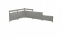 Zástěna na ochranu soukromí akryl 90 cm (šedý křemen metalíza) - různé délky