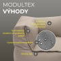 Textilní modulová sestava MODULTEX pro 2 osoby (cappuccino)